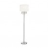 IDEAL LUX OPERA PT1 PIANTANA CROMO CON PARALUME BIANCO CON PENDAGLI DI CRISTALLO 60W E27