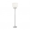 IDEAL LUX OPERA PT1 PIANTANA CROMO CON PARALUME BIANCO CON PENDAGLI DI CRISTALLO 60W E27