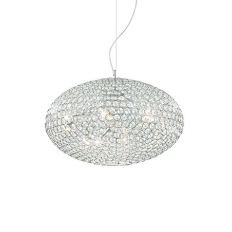 IDEAL LUX ORION SP6 SOSPENSIONE COMPOSTA DA OTTAGONI DI CRISTALLO INCASTONATI IN ANELLI DI METALLO 6x40W