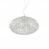 IDEAL LUX ORION SP6 SOSPENSIONE COMPOSTA DA OTTAGONI DI CRISTALLO INCASTONATI IN ANELLI DI METALLO 6x40W