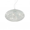 IDEAL LUX ORION SP8 SOSPENSIONE COMPOSTA DA OTTAGONI DI CRISTALLO INCASTONATI IN ANELLI DI METALLO 8x40W