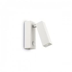 IDEAL LUX PAGE AP1 SQUARE LAMPADA DA PARETE IN ALLUMINIO BIANCA CON DIFFUSORE ORIENTABILE 3W LED 210lm