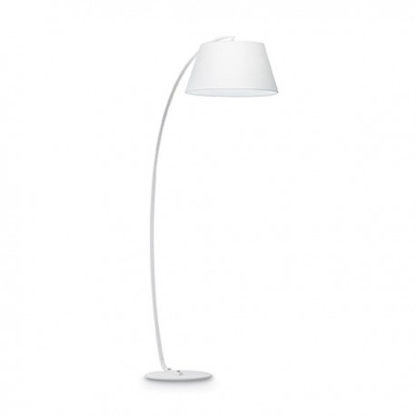 IDEAL LUX PAGODA PT1 LAMPADA DA TERRA SMALTATA BIANCA CON PARALUME IN TESSUTO 60W