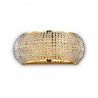 IDEAL LUX PASHA' AP3 APPLIQUE ORO CON DIFFUSORE REALIZZATO CON FILI DI PERLE DI CRISTALLO 3x40W G9