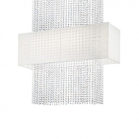 IDEAL LUX PHOENIX SP5 SOSPENSIONE IN METALLO BIANCO CON CATENE IN CRISTALLO MOLATO 5x60W E27
