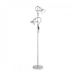 IDEAL LUX POLLY PT2 ARGENTO PIANTANA IN METALLO CON DIFFUSORI ORIENTABILI DETTAGLI CROMO 2x60W E27