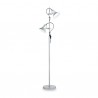 IDEAL LUX POLLY PT2 ARGENTO PIANTANA IN METALLO CON DIFFUSORI ORIENTABILI DETTAGLI CROMO 2x60W E27