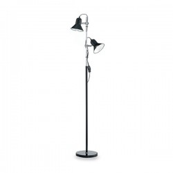IDEAL LUX POLLY PT2 NERO PIANTANA IN METALLO CON DIFFUSORI ORIENTABILI DETTAGLI CROMO 2x60W E27