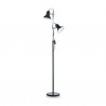 IDEAL LUX POLLY PT2 NERO PIANTANA IN METALLO CON DIFFUSORI ORIENTABILI DETTAGLI CROMO 2x60W E27