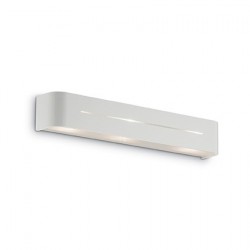 IDEAL LUX POSTA AP3 APPLIQUE IN METALLO BIANCA CON DIFFUSORE COMPOSTO DA TRE VETRI SMERIGLIATO 3x40W E14