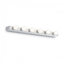 IDEAL LUX PRIVE' AP6 LAMPADA DA PARETE CON CORPO LUCE COMPLETAMENTE IN  METALLO BIANCO 6x40W E14