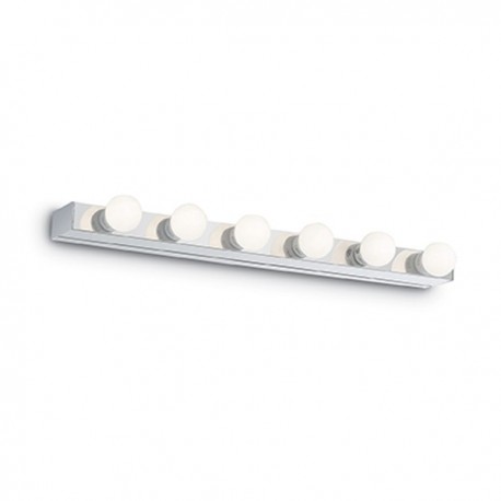IDEAL LUX PRIVE' AP6 LAMPADA DA PARETE CON CORPO LUCE COMPLETAMENTE IN  METALLO BIANCO 6x40W E14