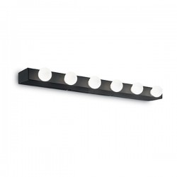 IDEAL LUX PRIVE' AP6 NERO LAMPADA DA PARETE CON CORPO LUCE COMPLETAMENTE IN  METALLO 6x40W E14