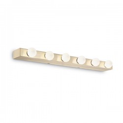 IDEAL LUX PRIVE' AP6 OTTONE LAMPADA DA PARETE CON CORPO LUCE COMPLETAMENTE IN  METALLO 6x40W E14