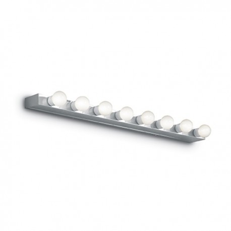 IDEAL LUX PRIVE' AP8 CROMO LAMPADA DA PARETE CON CORPO LUCE COMPLETAMENTE IN  METALLO 8x40W E14