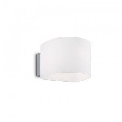 IDEAL LUX PUZZLE AP1 APPLIQUE BIANCA IN METALLO E VETRO SOFFIATO 40W  G9
