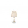 IDEAL LUX QUEEN TL1 MEDIUM LAMPADA DA TAVOLO IN METALLO DORATO E CRISTALLO CON PARALUME 60W E27