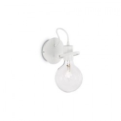 IDEAL LUX RADIO AP1 BIANCO APPLIQUE IN METALLO CON DIFFUSORE POSIZIONABILE 60W