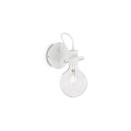 IDEAL LUX RADIO AP1 BIANCO APPLIQUE IN METALLO CON DIFFUSORE POSIZIONABILE 60W