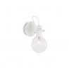 IDEAL LUX RADIO AP1 BIANCO APPLIQUE IN METALLO CON DIFFUSORE POSIZIONABILE 60W