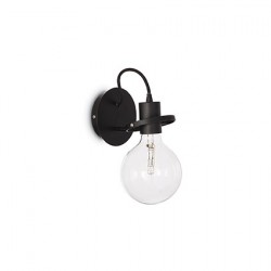 IDEAL LUX RADIO AP1 NERO APPLIQUE IN METALLO CON DIFFUSORE POSIZIONABILE 60W