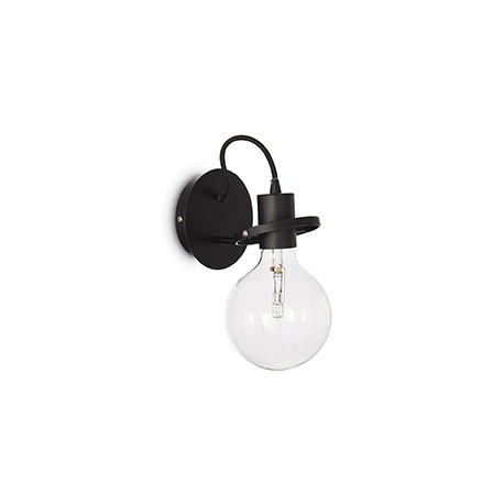 IDEAL LUX RADIO AP1 NERO APPLIQUE IN METALLO CON DIFFUSORE POSIZIONABILE 60W