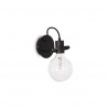 IDEAL LUX RADIO AP1 NERO APPLIQUE IN METALLO CON DIFFUSORE POSIZIONABILE 60W