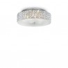 IDEAL LUX ROMA PL6 PLAFONIERA CROMO CON DIFFUSORE IN VETRO SABBIATO E CRISTALLO 6x40W G9