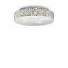 IDEAL LUX ROMA PL9 PLAFONIERA CROMO CON DIFFUSORE IN VETRO SABBIATO E CRISTALLO 9x40W G9