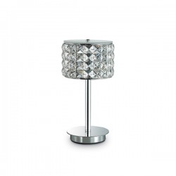 IDEAL LUX ROMA SP9 SOSPENSIONE CROMO CON DIFFUSORE IN VETRO SABBIATO E CRISTALLO 9x40W G9