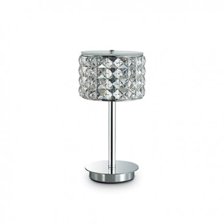 IDEAL LUX ROMA SP9 SOSPENSIONE CROMO CON DIFFUSORE IN VETRO SABBIATO E CRISTALLO 9x40W G9