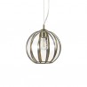 IDEAL LUX RONDO SP1 D25 SOSPENSIONE IN METALLO E  LASTRE DI VETRO TRASPARENTE 60W E27