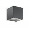 IDEAL LUX RUBIK AP1 APPLIQUE LED IN ALLUMINIO VERNICIATO ANTRACITE 6W 570lm IP44
