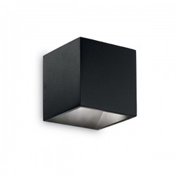 IDEAL LUX RUBIK AP1 APPLIQUE LED IN ALLUMINIO VERNICIATO NERO 6W 570lm IP44