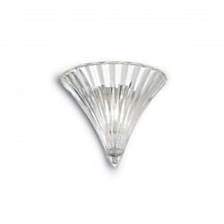 IDEAL LUX SANTA AP1 SMALL APPLIQUE IN VETRO CON FINITURA TRASPARENTE 1x40W E14