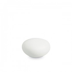 IDEAL LUX SASSO PT1 D30 LAMPADA DA TERRA PER ESTERNO COLOR BIANCO OPACO 15W G9