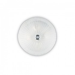 IDEAL LUX SHELL PL3 PLAFONIERA IN VETRO TRASPARENTE DECORATA CON GRANIGLIA 3x60W E27