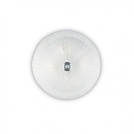 IDEAL LUX SHELL PL3 PLAFONIERA IN VETRO TRASPARENTE DECORATA CON GRANIGLIA 3x60W E27