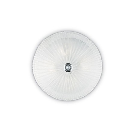 IDEAL LUX SHELL PL3 PLAFONIERA IN VETRO TRASPARENTE DECORATA CON GRANIGLIA 3x60W E27