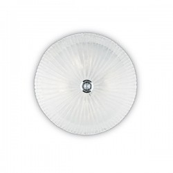 IDEAL LUX SHELL PL4 PLAFONIERA IN VETRO TRASPARENTE DECORATA CON GRANIGLIA 4x60W E27