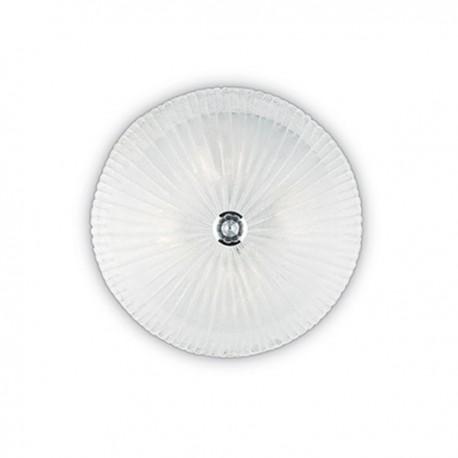 IDEAL LUX SHELL PL4 PLAFONIERA IN VETRO TRASPARENTE DECORATA CON GRANIGLIA 4x60W E27