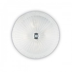 IDEAL LUX SHELL PL6 PLAFONIERA IN VETRO TRASPARENTE DECORATA CON GRANIGLIA 6x60W E27