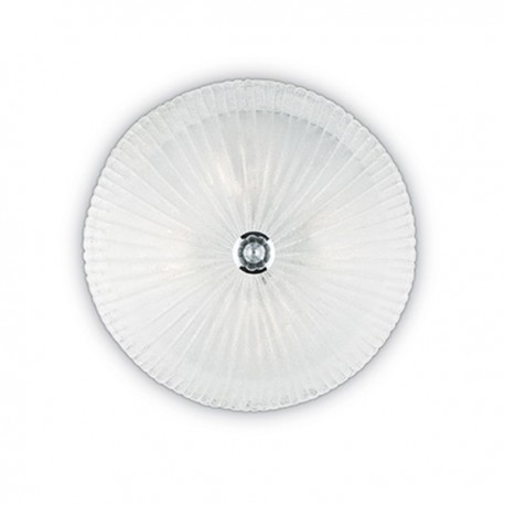 IDEAL LUX SHELL PL6 PLAFONIERA IN VETRO TRASPARENTE DECORATA CON GRANIGLIA 6x60W E27