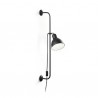 IDEAL LUX SHOWER AP1 APPLIQUE IN METALLO NERO CON DIFFUSORE ORIENTABILE 60W E27