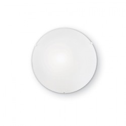 IDEAL LUX SIMPLY PL2 PLAFONIERA IN VETRO TRASPARENTE SABBIATO 2x60W E27