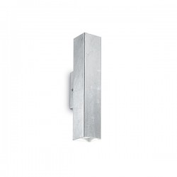 IDEAL LUX SKY AP2 ARGENTO LAMPADA DA PARETE IN METALLO CON INTERNO SMALTATO BIANCO 2x28W GU10