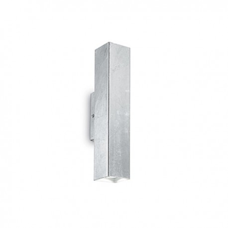 IDEAL LUX SKY AP2 ARGENTO LAMPADA DA PARETE IN METALLO CON INTERNO SMALTATO BIANCO 2x28W GU10