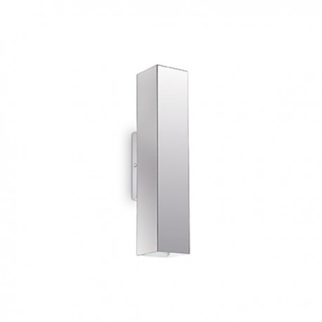 IDEAL LUX SKY AP2 CROMO LAMPADA DA PARETE IN METALLO CON INTERNO SMALTATO BIANCO 2x28W GU10
