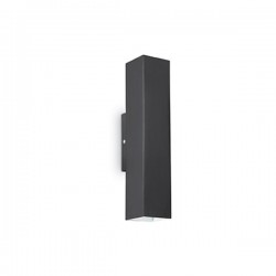 IDEAL LUX SKY AP2 NERO LAMPADA DA PARETE IN METALLO CON INTERNO SMALTATO BIANCO 2x28W GU10