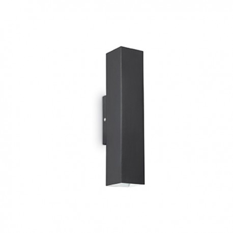 IDEAL LUX SKY AP2 NERO LAMPADA DA PARETE IN METALLO CON INTERNO SMALTATO BIANCO 2x28W GU10